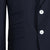 Navy blue blazer with white buttons on a white background