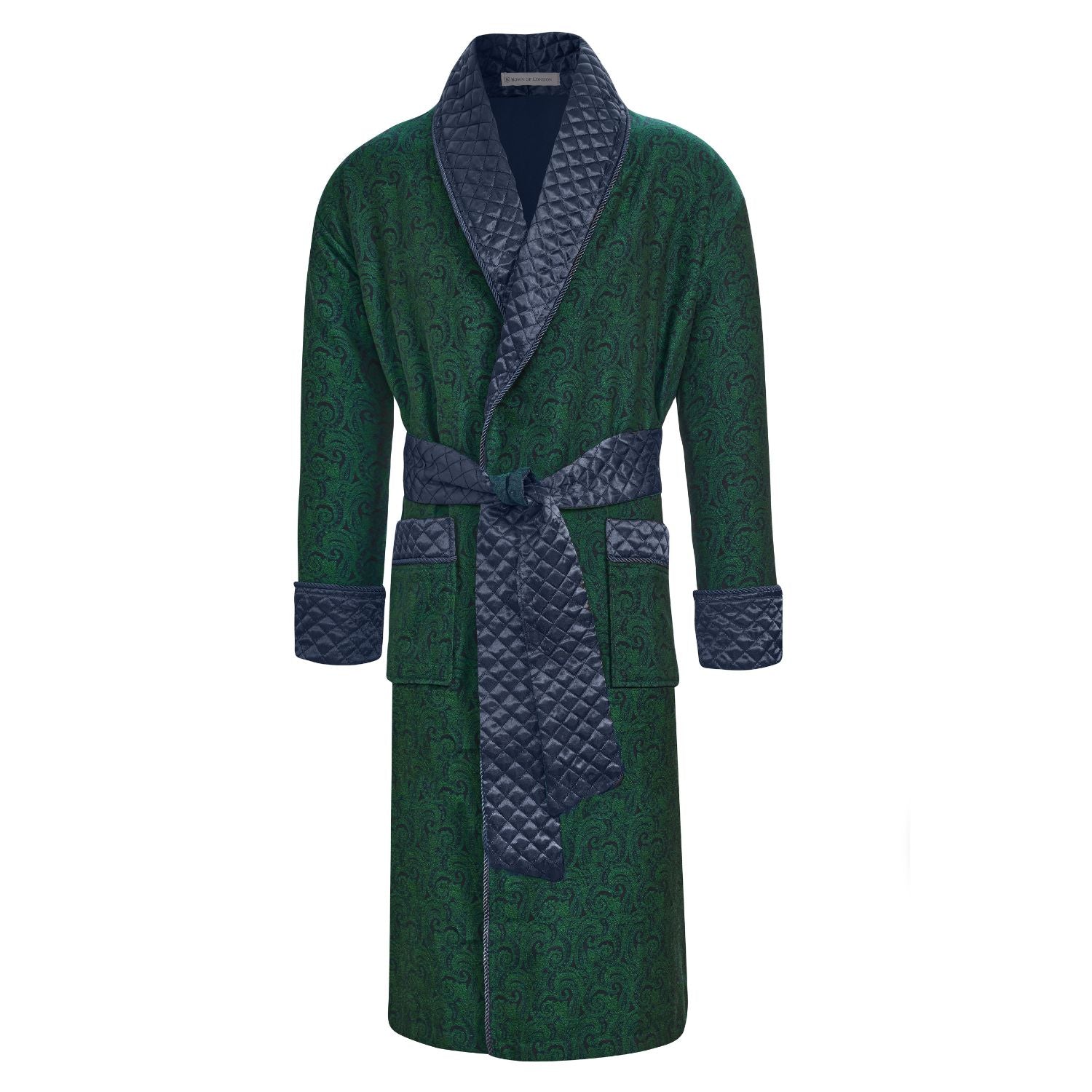 Connaught Long Smoking-Jacke Robe in Green