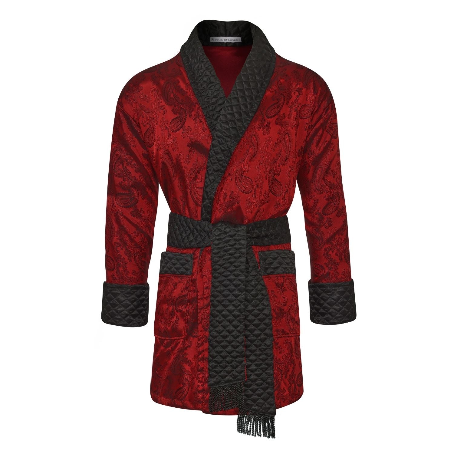 Clarke Short Smoking Jacket für Herren - Claret