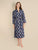 Leichter Morgenmantel für Damen – Gatsby Paisley Blue