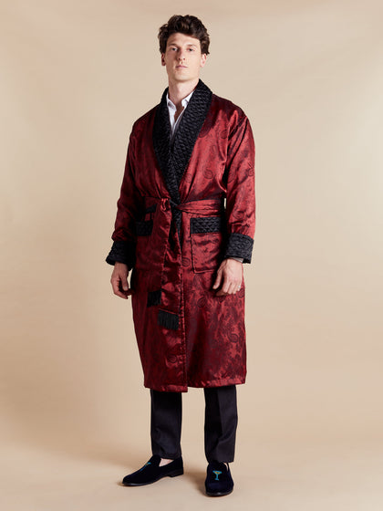 Gable Lange Smoking Jacke für Herren - Claret