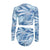 Silver Botanical Long Sleeve Cropped Rash Vest