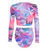 Pink Paradise Long Sleeve Cropped Rash Vest