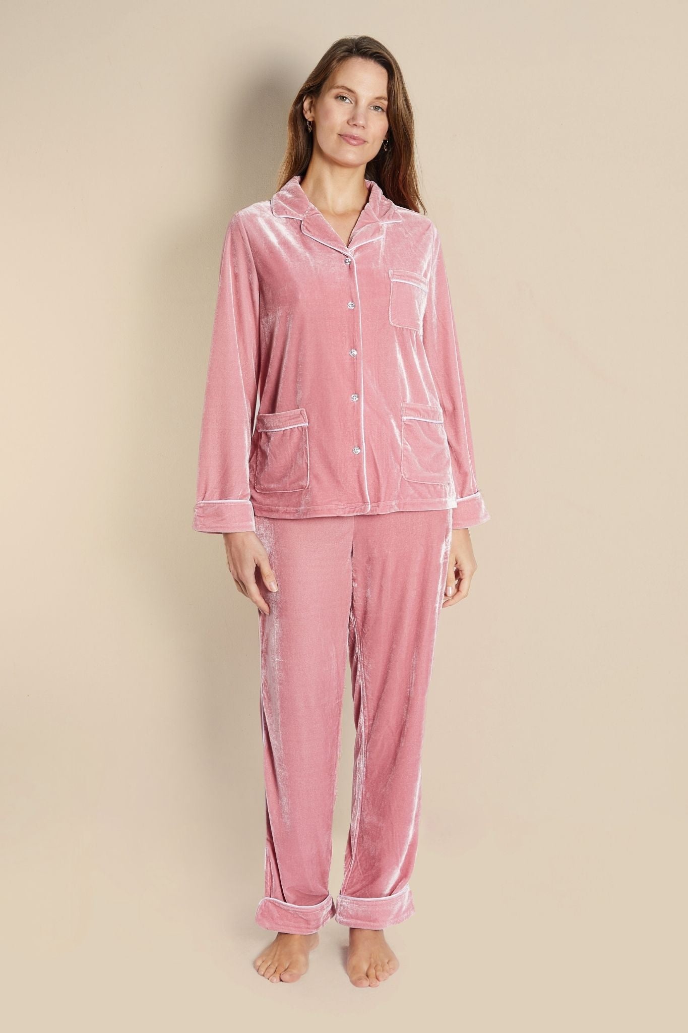 Damen Velvet Pyjamas - Athena