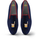 Samt-Loafer/Slipper Shoe Cigar on Whiskey Glass