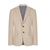 Beige blazer with floral pattern lining on a white background