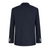 Navy blue suit jacket on a white background