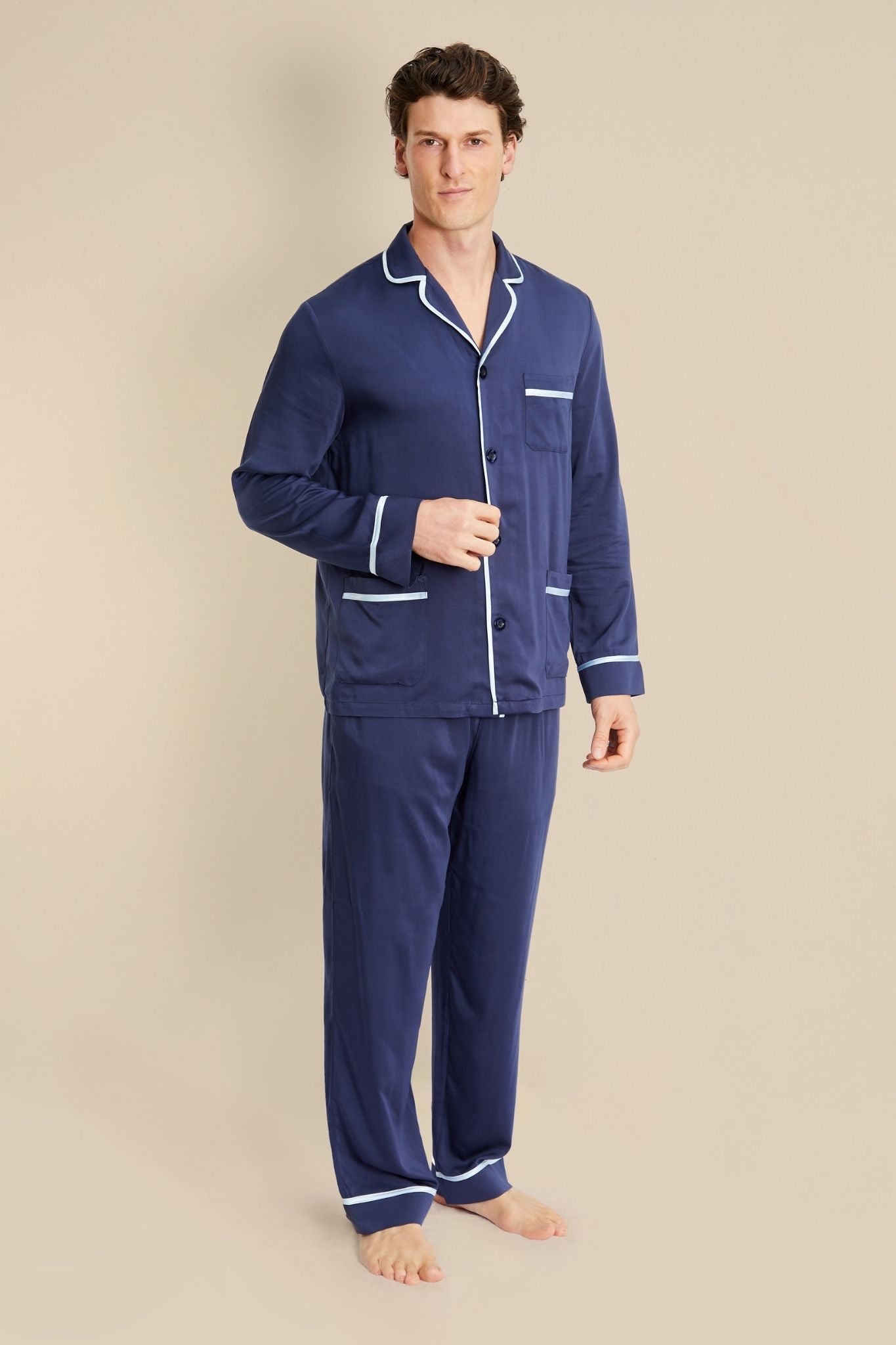 Herren Breathable Bamboo Pyjamas - Poseidon