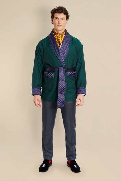 Russborough Short Smoking-Jacke in Green
